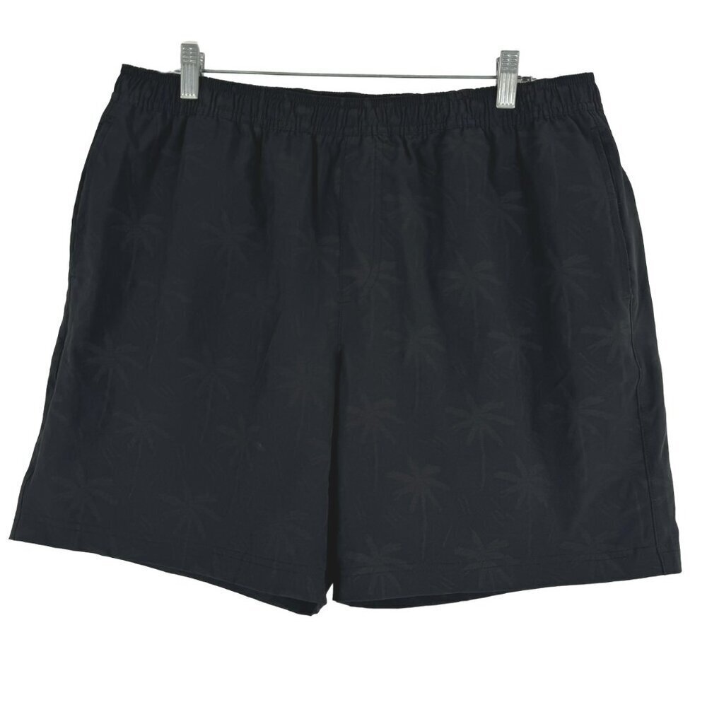 Chubbies Lined Shorts Mens 2XL Black Palm Tree Print Stretch Drawstring SS-1662‎